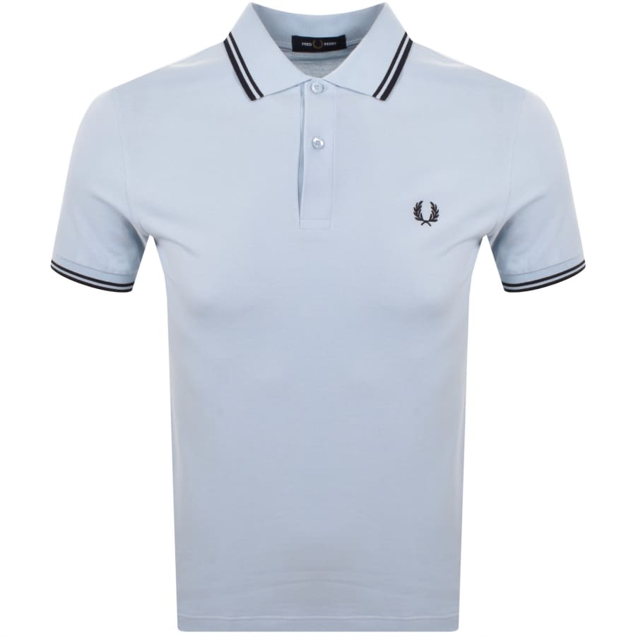 Fred Perry Twin Tipped Polo T Shirt Blue | Mainline Menswear ca